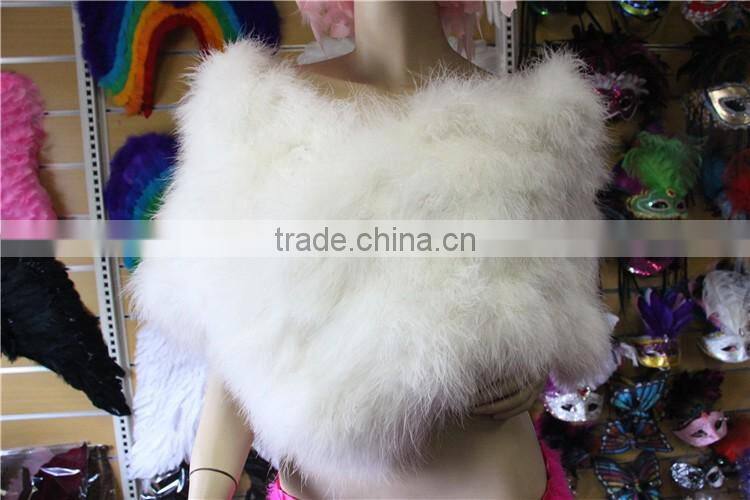 Bridal Dress White Turkey Feather Shawl For Dress Up