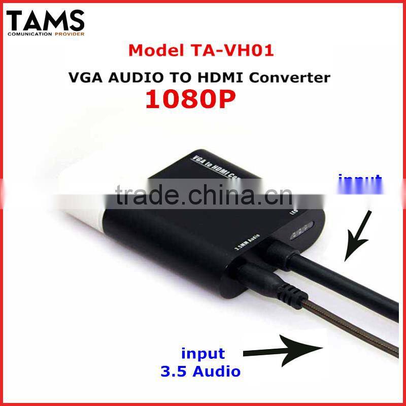 mini intelligent PC Laptop HD Audio Video VGA to HDMI Converter