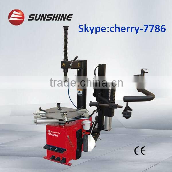 Yantai Sunshine high quality tyre changer STC768R with aid arm and turntable