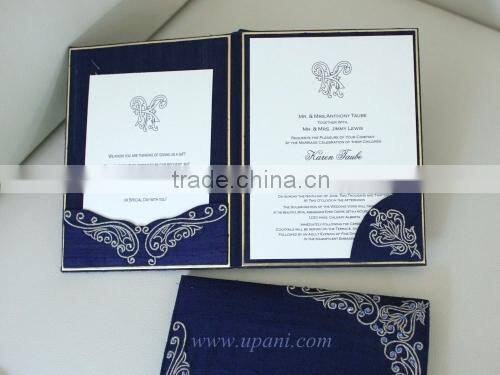 Silk Embroidered wedding invitations