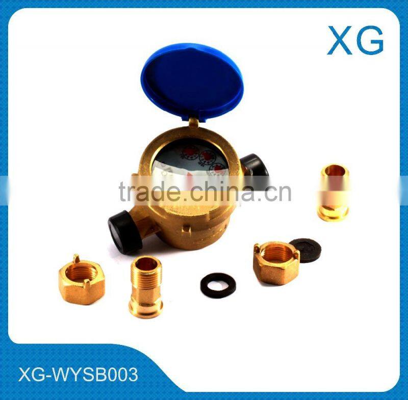 Multi jet dry type water meter 15mm/Brass DN15 class B water meter