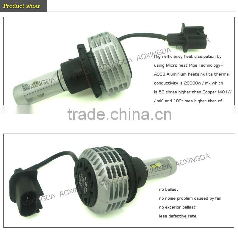 Newest G6 h13 led headlight fanless car led headlight H13 all in one led headlights