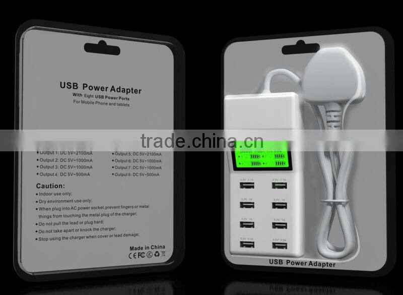 8 Port USB Mobile Charger Wall Charger