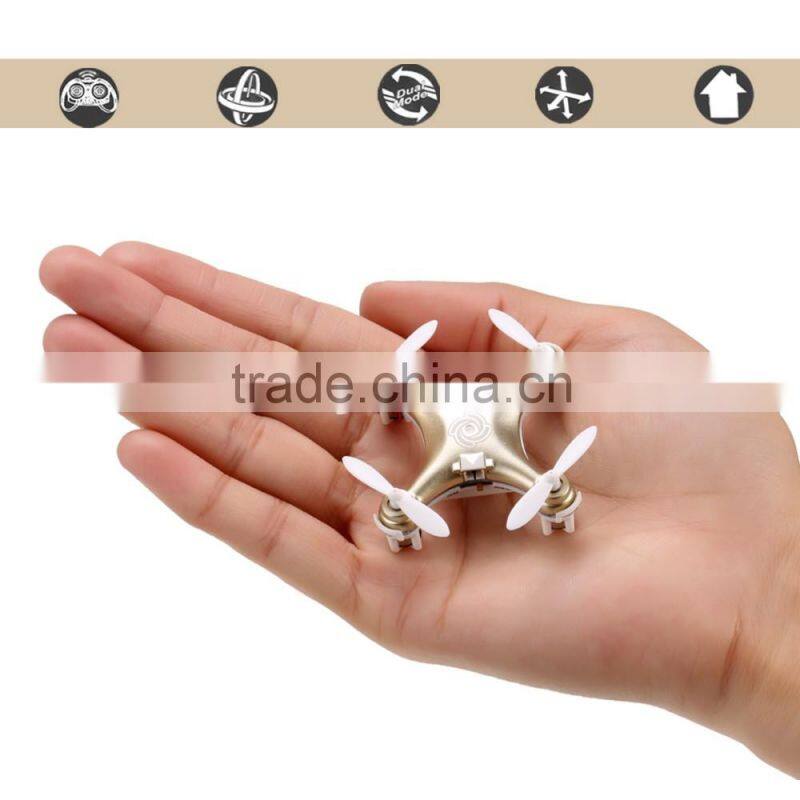 High Quality 6 axis 2.4G 4CH RC Quacopter helicopter Mini Done RC Toy Gold