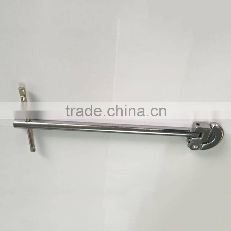 11 inch Plumber Tool Basin Wrench with sliding Bar Chrome plated