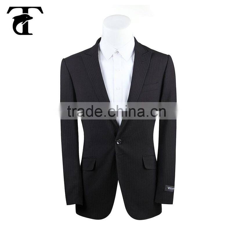 Latest Coat Pant Design Fashion black Color Korean Style Slim Fit man suit