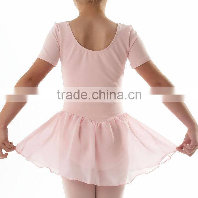 kids dance leotards with chiffon skirt SL044