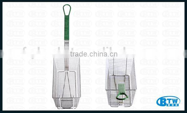 Hot Sale Wire Basket Fryer with Vinyl Handle, Commercial Kitchen Accessories