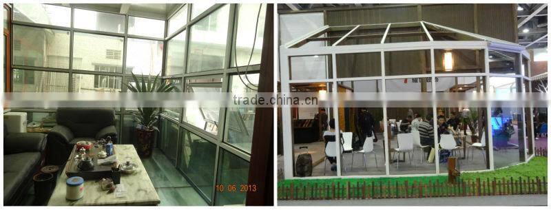 aluminum glass winter house,sound insulation aluminium triangle glass sunroom