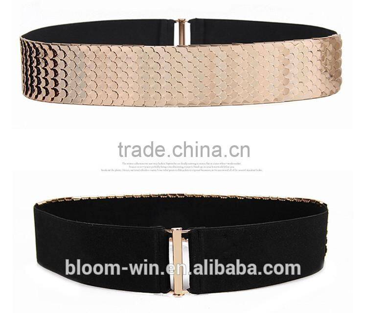 Elegant metal belt elastic belt for lady wholesale