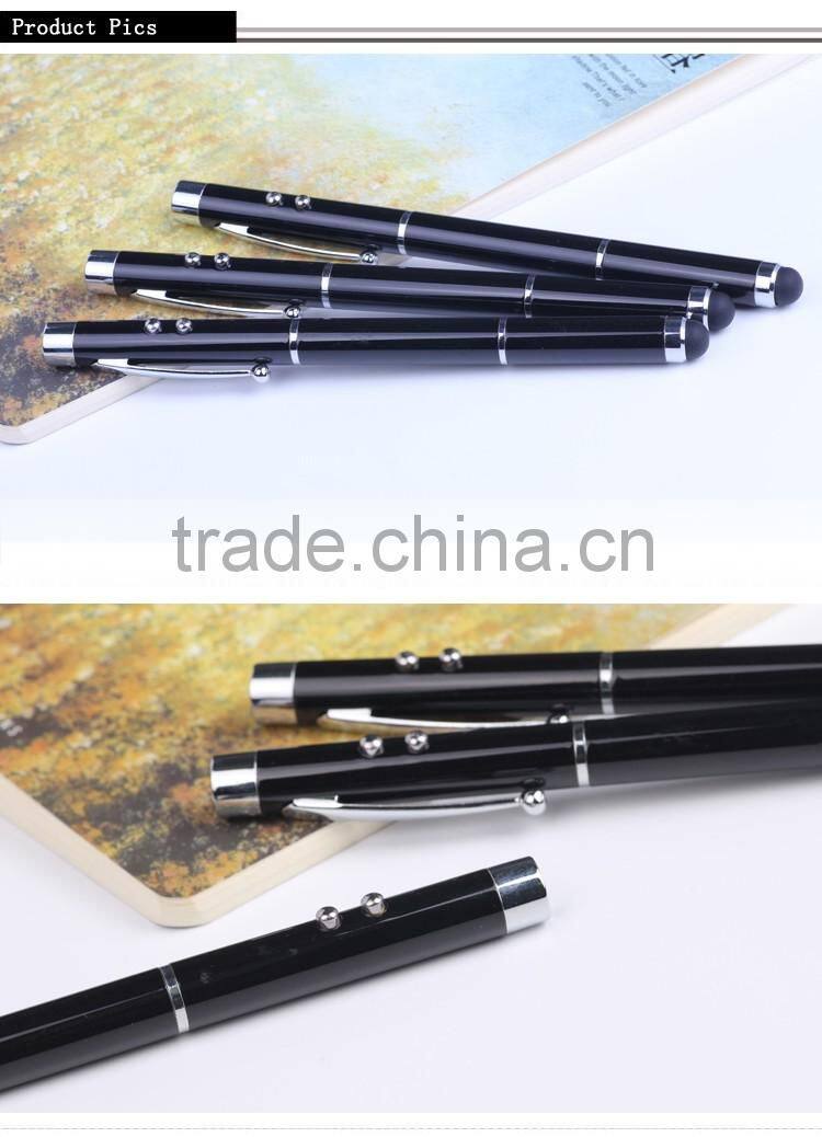 Multi-function laser pointer led light ball pen stylus pen 3 in 1