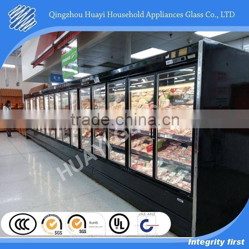 220v led lights thermal double panel glass refrigeration doors