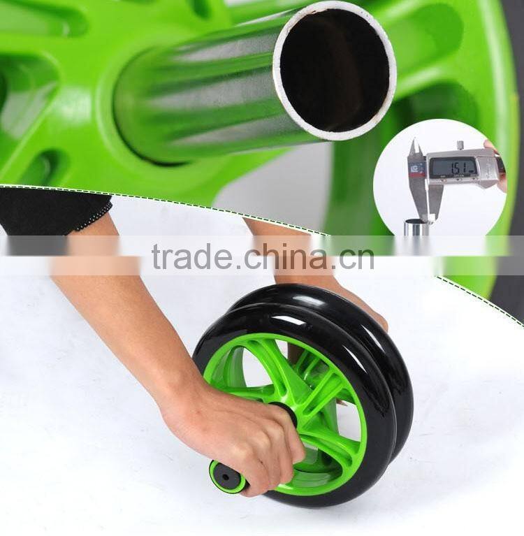 Brand New No Noise Green Abdominal Wheel Ab Roller With Mat For Exercise Fitness Equipment
