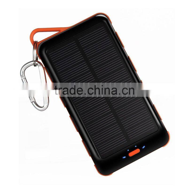 2015 Hot Selling CE RoHs waterproof solar power bank 12000mAh Portable Power Bank