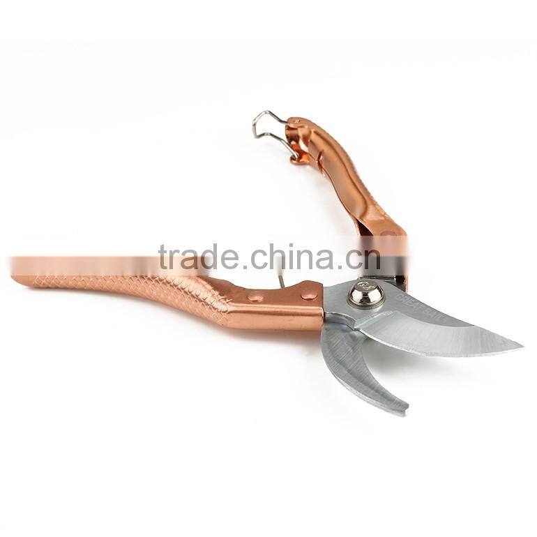 2015 Hot product promotional gift household S5 steel garden scissor with skin packing