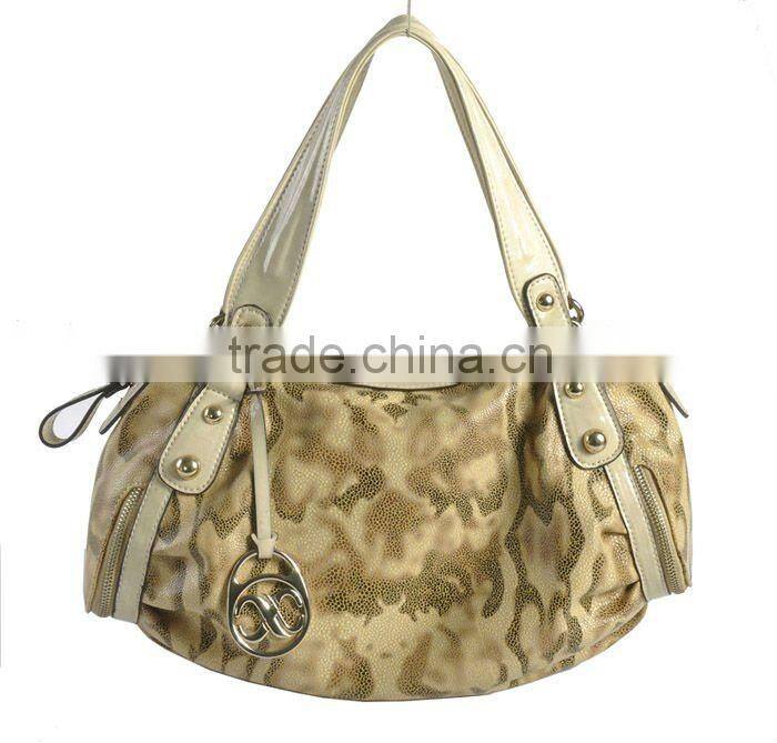 2012 new design flower print pu bag ladies handbags fashion!
