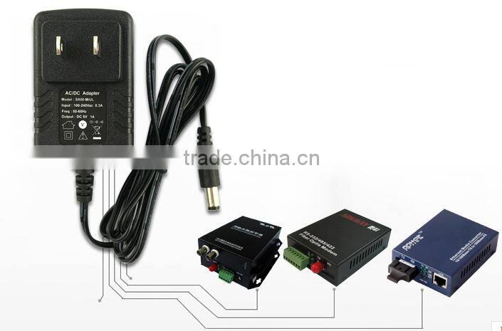 Hot sale Wall- Mounted 5v1a 5W switching power adapter