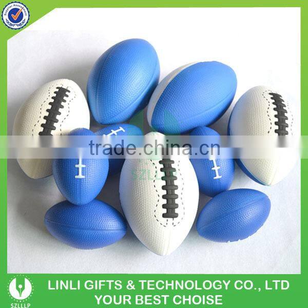 Promotional football shape PU antistress ball