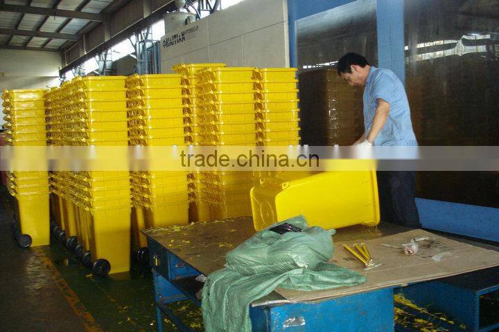 BT100A-3 100liter garbage can with rubber wheels