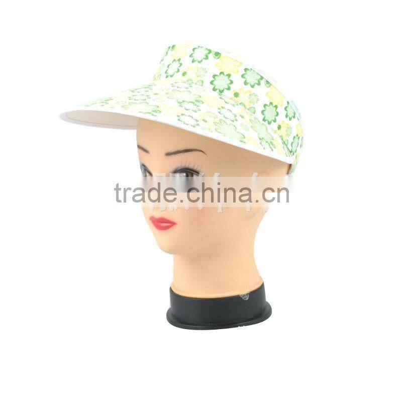 floral print plastic topless cap sun visor hat