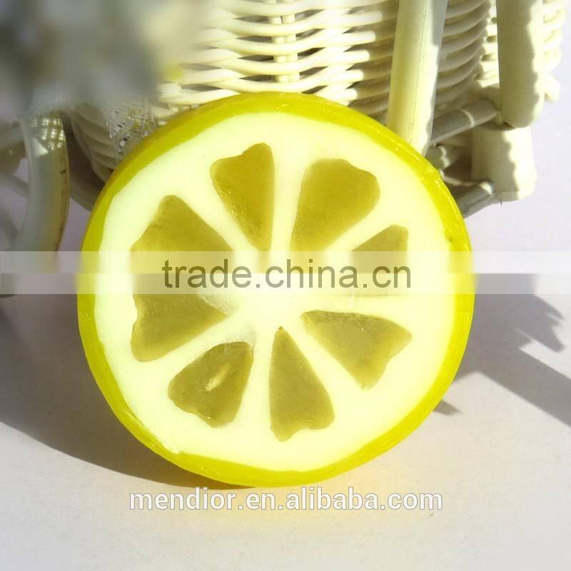 Mendior Lemon shaped handmade soap home funny hand face soap gift whitening blackhead remove OEM custom brand
