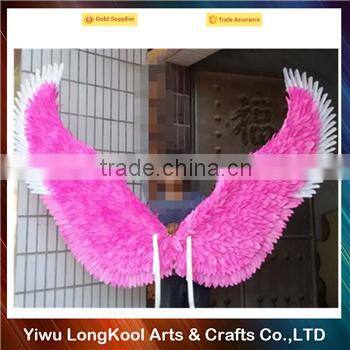 Factory direct sale sext pink large feather angel wings for sale