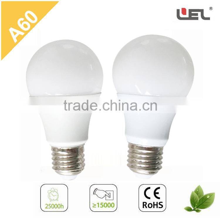 LED bulb light A60 8w E27 produced by LEL in China with high quality and best price