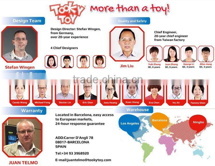 Kids playing wooden toy trucks and cars