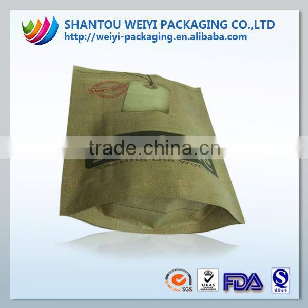 biodegradable stand up pouch/stand up kraft paper bag/rice paper stand up pouch