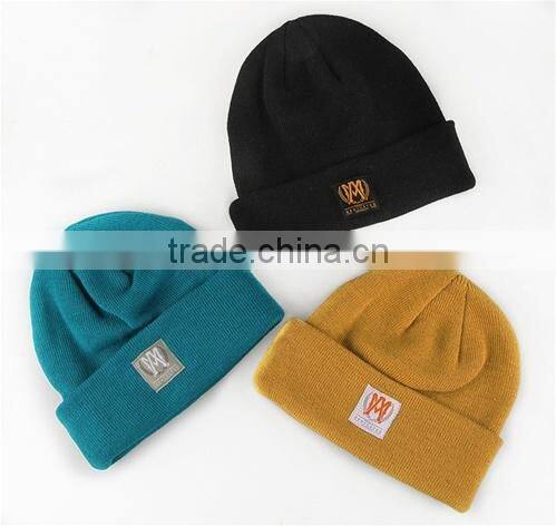 Colorful Hip Hop Knit Beanies/Custom Cuff Beanie Hat Winter Knitted Hat