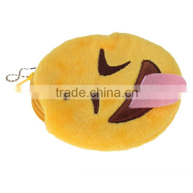 New Arrival Soft Smile Face Emoji wallet Toys Yangzhou made