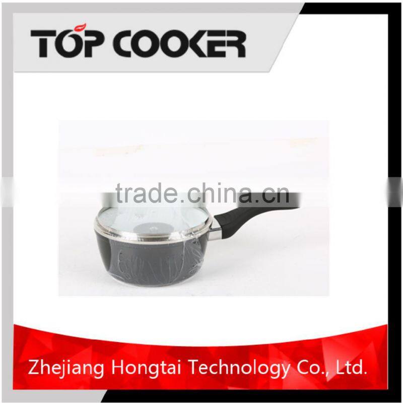 Aluminum pressed ceramic coating sauce pan with lid