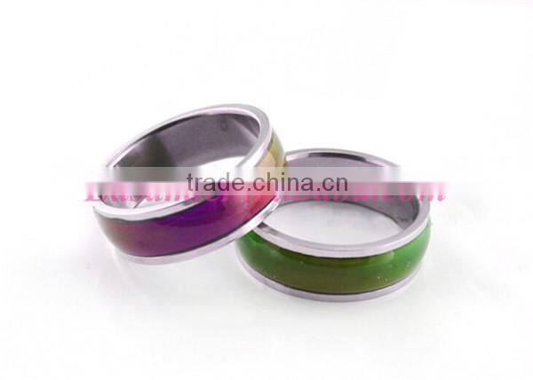 High quality mood ring with colors,12 color mood ring color changing ring