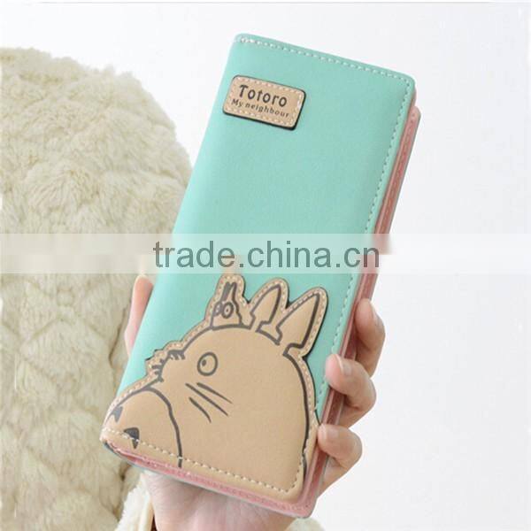 Long Style Cartoon Totoro Girls Wallet Zipper Hasp Ladies Clutch Purse
