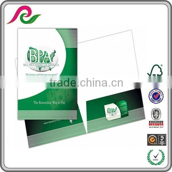 Customized printed A4 size presentation folder 2 pockets