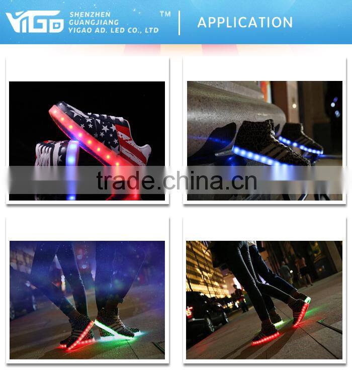 RGB wearable LED shoes strip lighting new for show