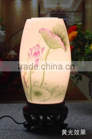 Wedding Gift Mother day's Gift valentines gift AntiqueTable Lamp Jingdezhen Ceramic Bamboo Craft Bedside LED E27 220v 110v