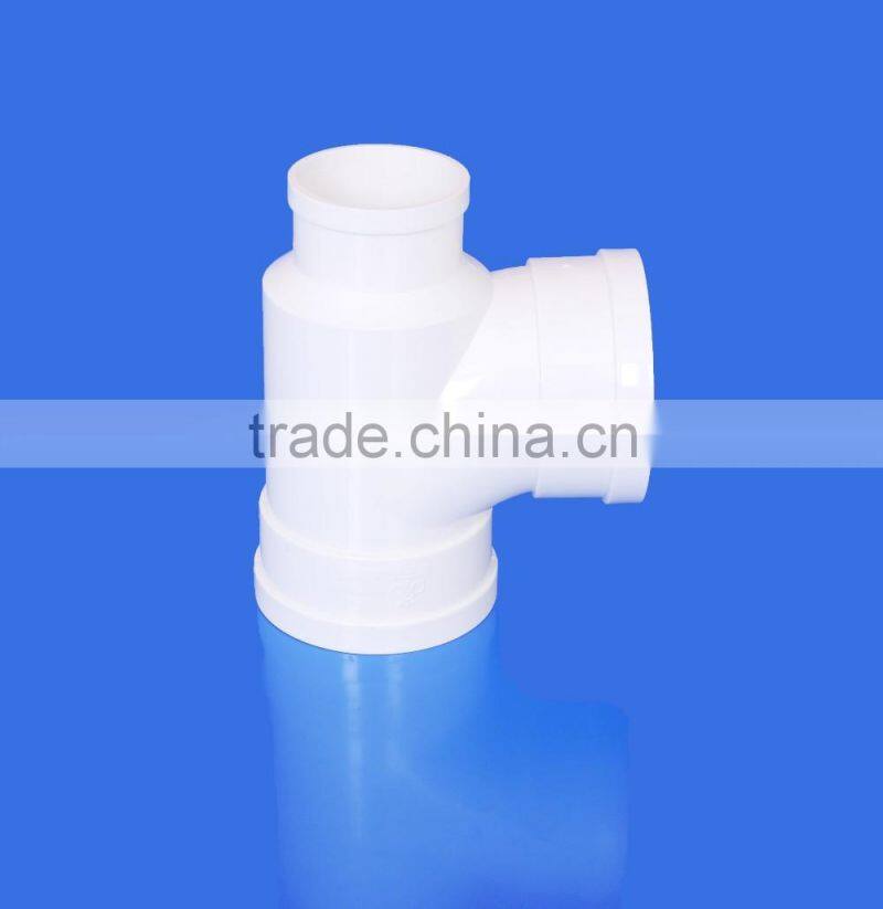 high quality pvc pipe fitting bottle type three links