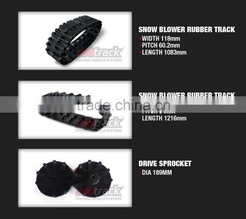 High Quality Small Robot/Snowblower Rubber Track