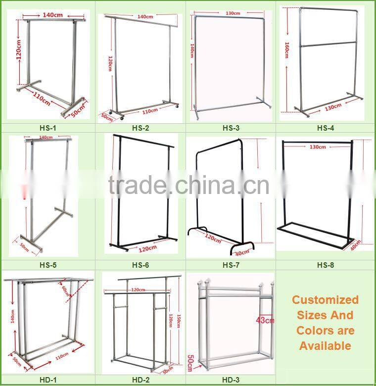 huohua 2016 hot selling double pole customize rotating clothes rack