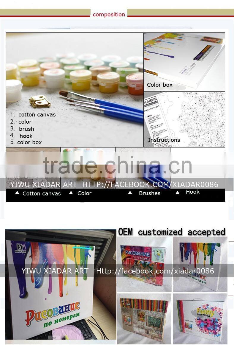 diy 038 DIY digital canvas abstract flower acrylic painting by number for bedroom