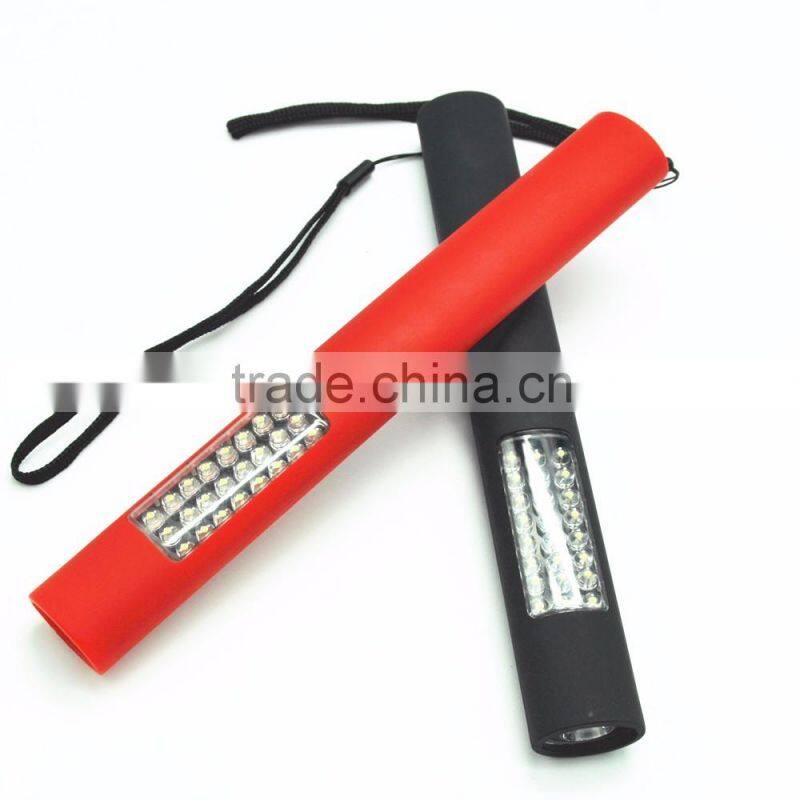 Magnetic working lamps ABS LED work lamp 24+1 leds 4*AAA battery