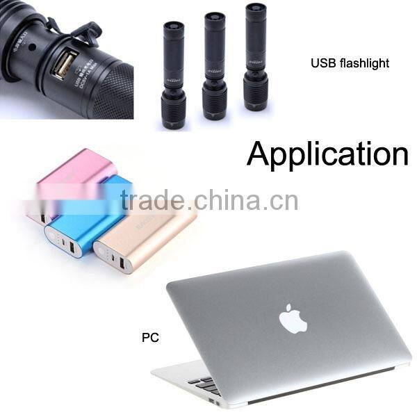 C92 Build in Battery Zoomable Led Rechargeable Flashlight mini usb charging flashlight