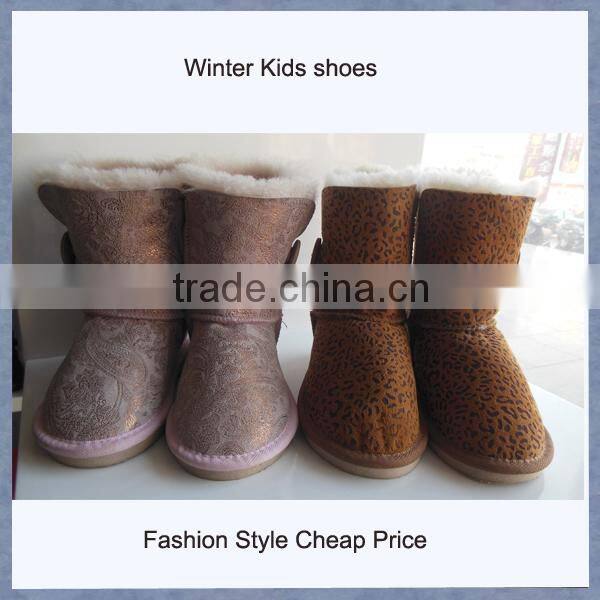 Wholesale hot pink color winter baby girl shoes