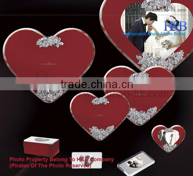 elegant heart shade spiral binding photo album digital photo album