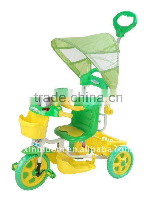 yellow baby tricycle