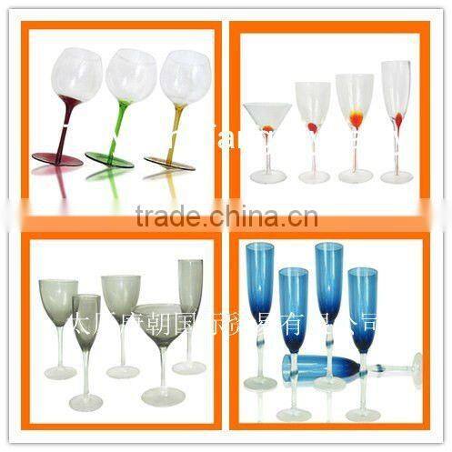 Colored champagne flute,hand made, whole sales