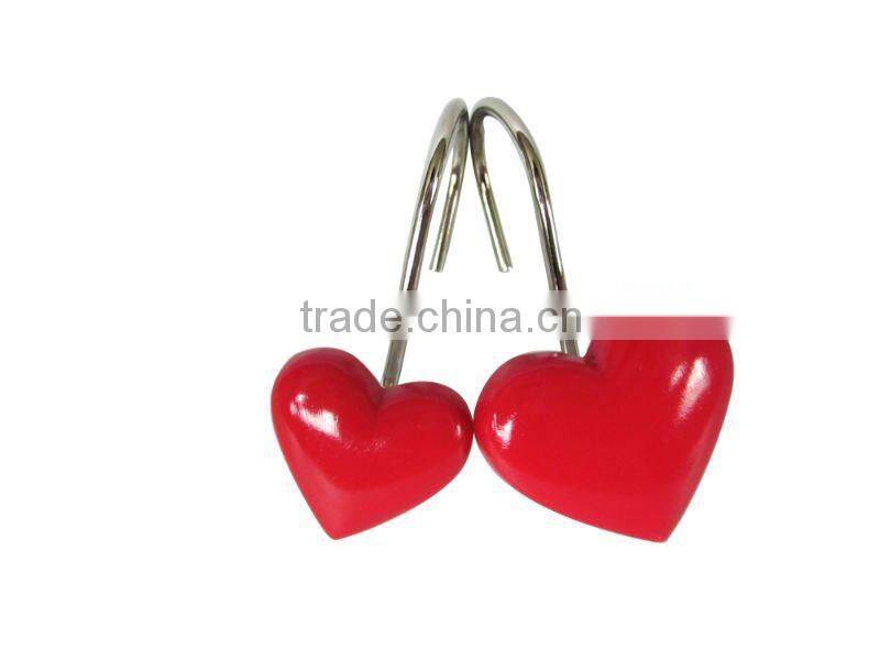 12 pcs decorative shower curtain hooks