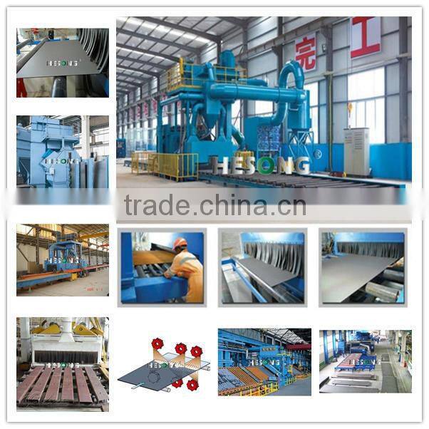 CE Certification Pass Through Type Sandblast Machine / Steel Plate Sandblasting Machine