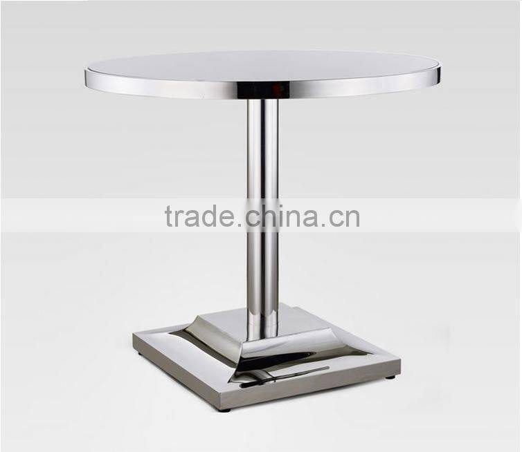 Modern Staimless Steel marble round Dining table